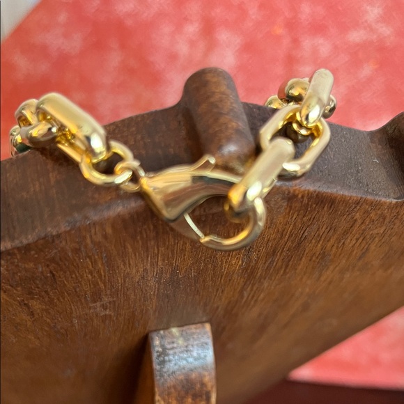 Elegant Gold Bold Choker Chain Necklace 14.5” - Picture 4 of 4